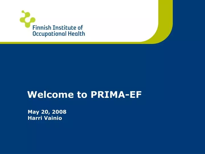 welcome to prima ef