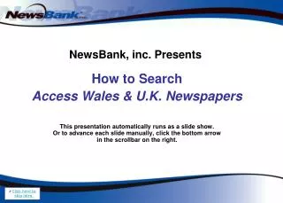 NewsBank, inc. Presents
