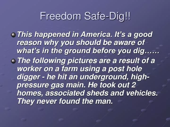 freedom safe dig
