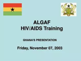 ALGAF HIV/AIDS Training