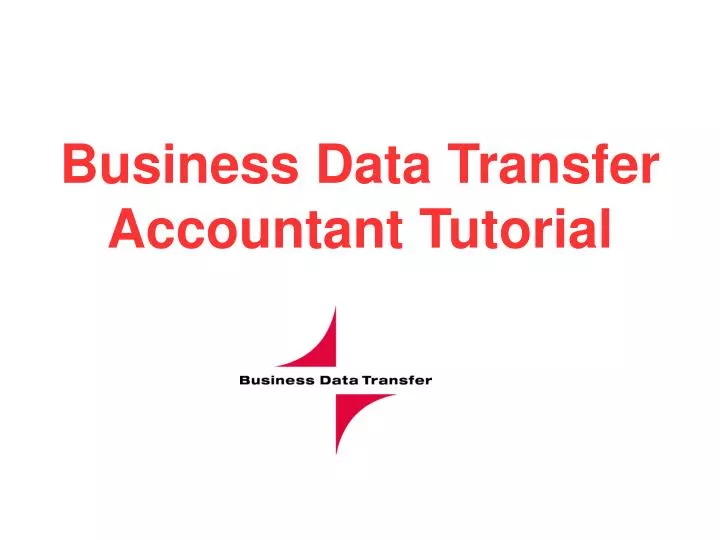 business data transfer accountant tutorial
