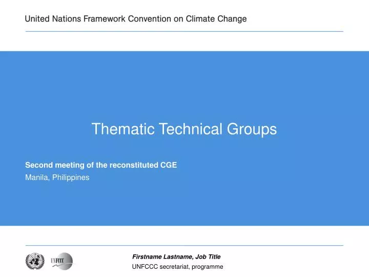 thematic technical groups