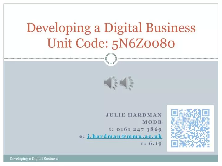 developing a digital business unit code 5n6z0080