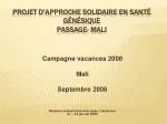 Projet d'Approche Solidaire en Santé Génésique PASSAGE- MALI - slide 1