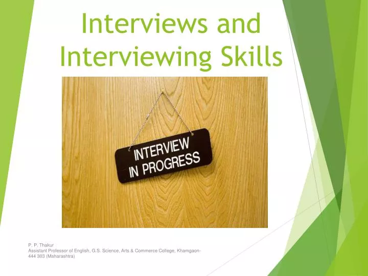 interviews and interviewing skills