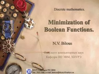 Minimization of Boolean Functions.