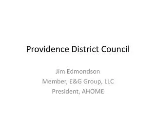Providence District Council