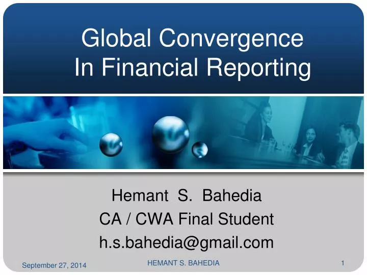 global convergence in financial reporting