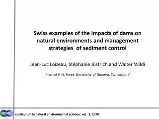 curriculum in natural environmental science, vol. 2, 2010