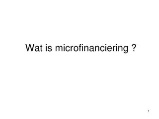 wat is microfinanciering