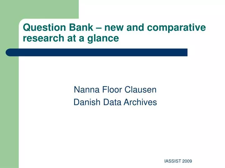 question bank new and comparative research at a glance
