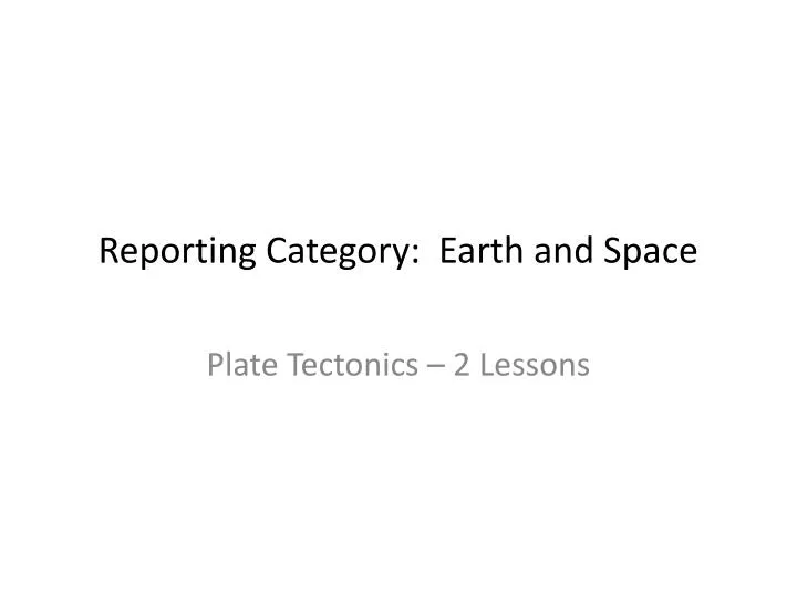 reporting category earth and space