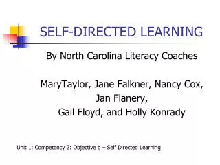 SELF-DIRECTED LEARNING