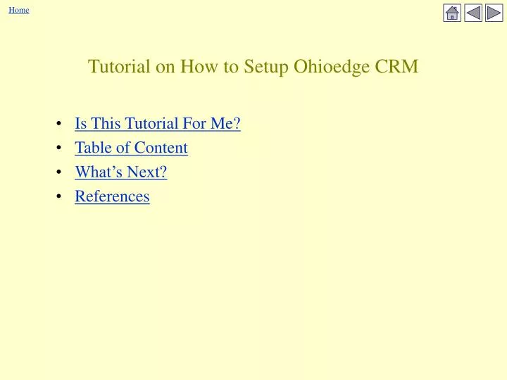 tutorial on how to setup ohioedge crm