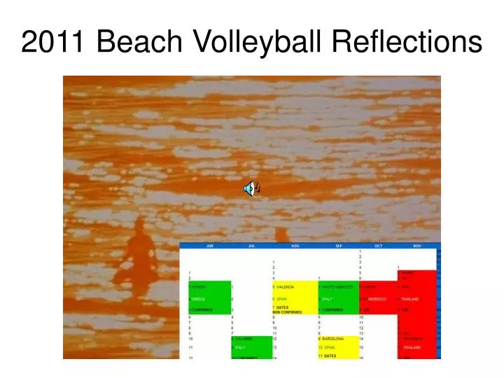 2011 beach volleyball reflections