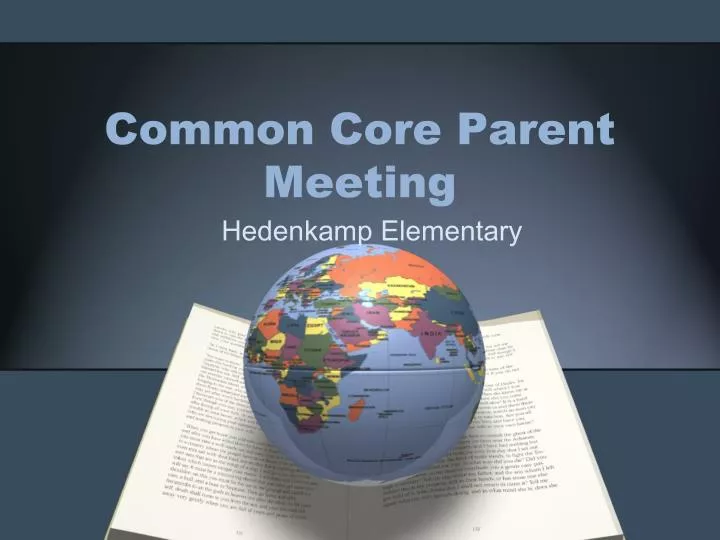 common core parent meeting