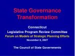 State Governance Transformation - slide 1
