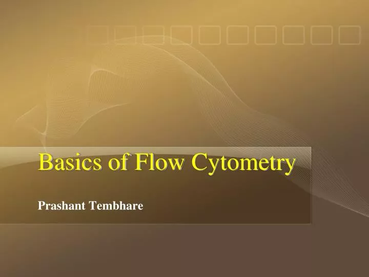 basics of flow cytometry