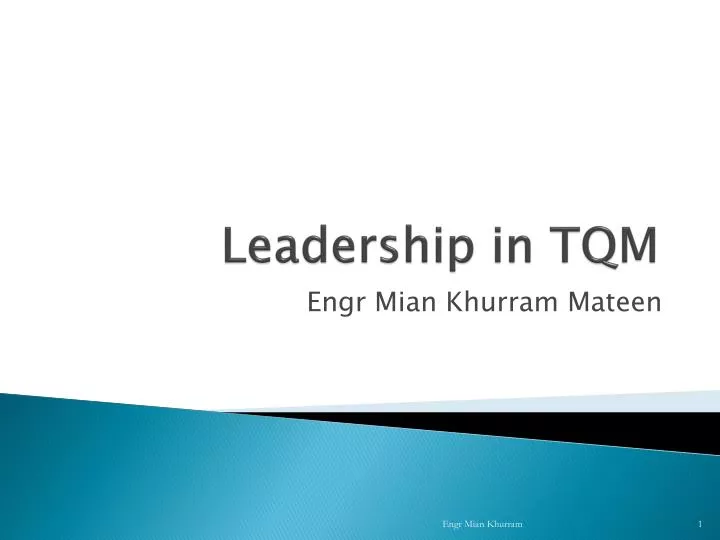 leadership in tqm