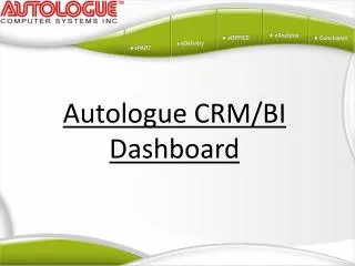 Autologue CRM/BI Dashboard
