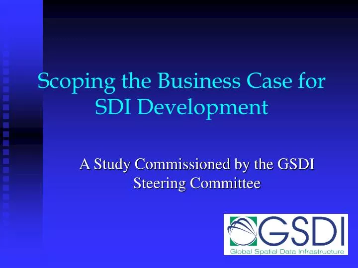 scoping the business case for sdi development