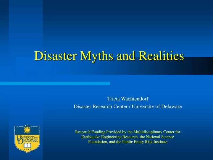 disaster myths and realities