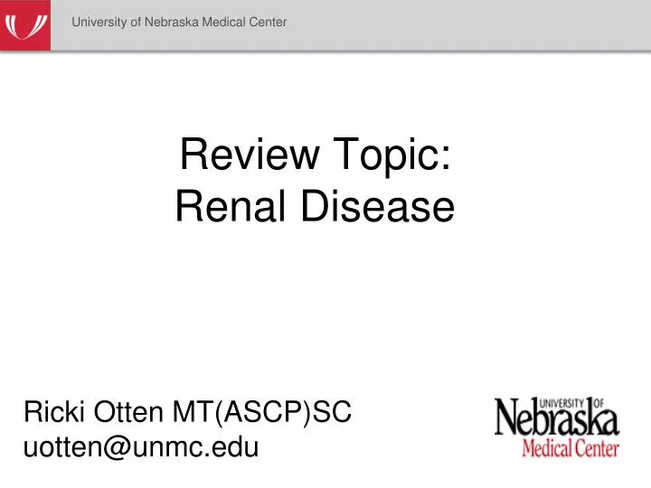 review topic renal disease