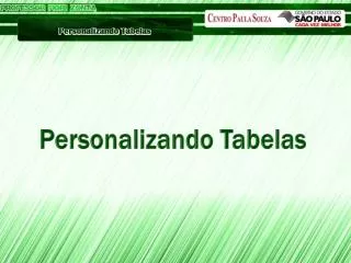 personalizando tabelas