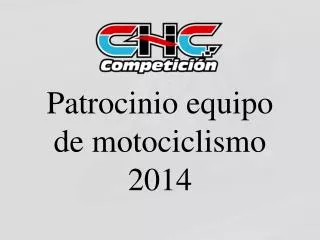 Patrocinio equipo de motociclismo 2014