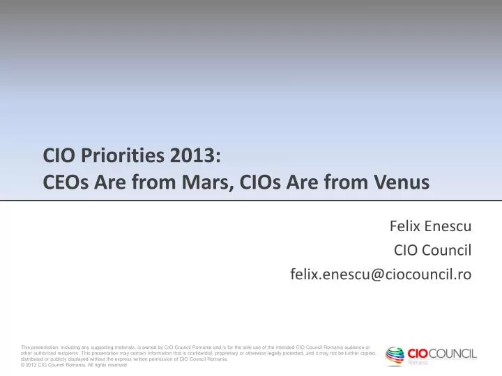 cio priorities 2013 ceos are from mars cios are from venus