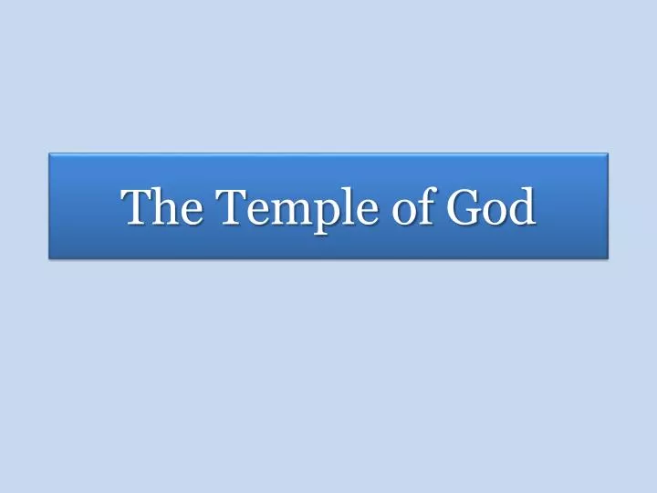 the temple of god