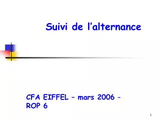 suivi de l alternance