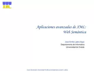 aplicaciones avanzadas de xml web sem ntica