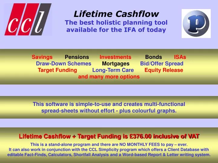 lifetime cashflow the best holistic planning tool available for the ifa of today