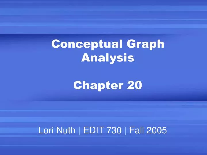 conceptual graph analysis chapter 20