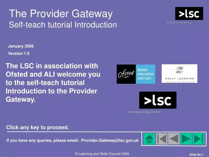 the provider gateway self teach tutorial introduction