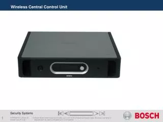 Wireless Central Control Unit