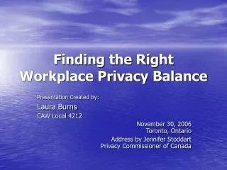 Finding the Right Workplace Privacy Balance