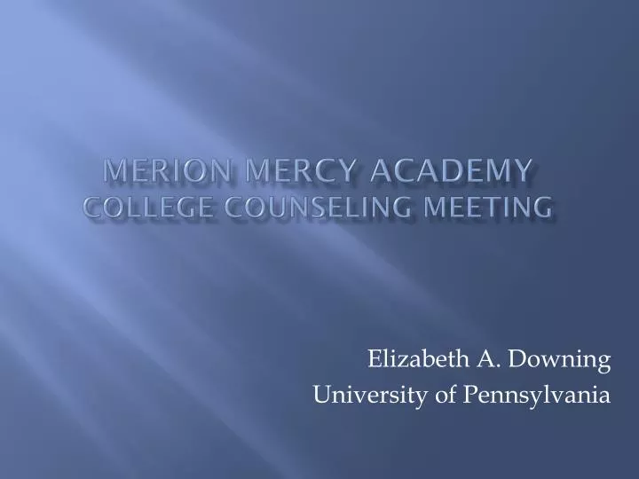 merion mercy academy college counseling meeting