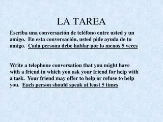 la tarea