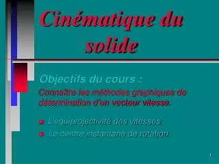 cin matique du solide