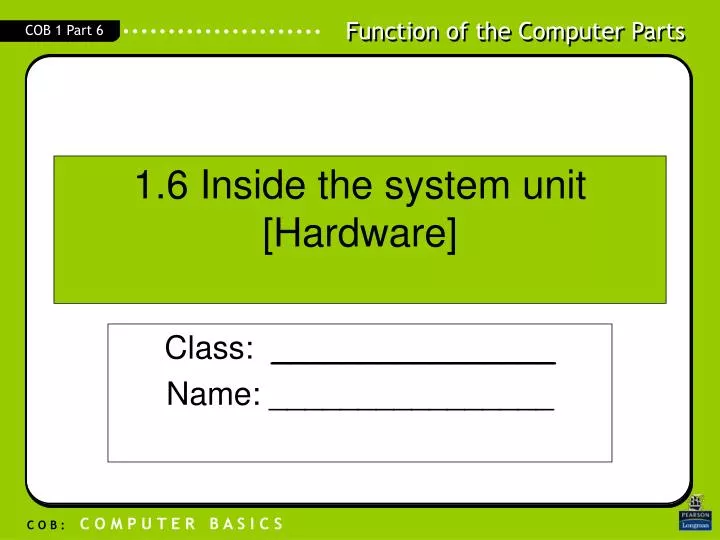 1 6 inside the system unit hardware