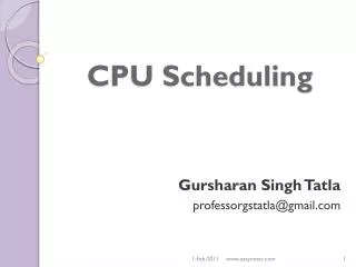 CPU Scheduling