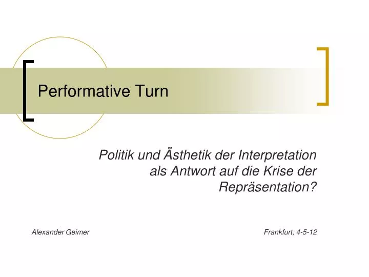 performative turn