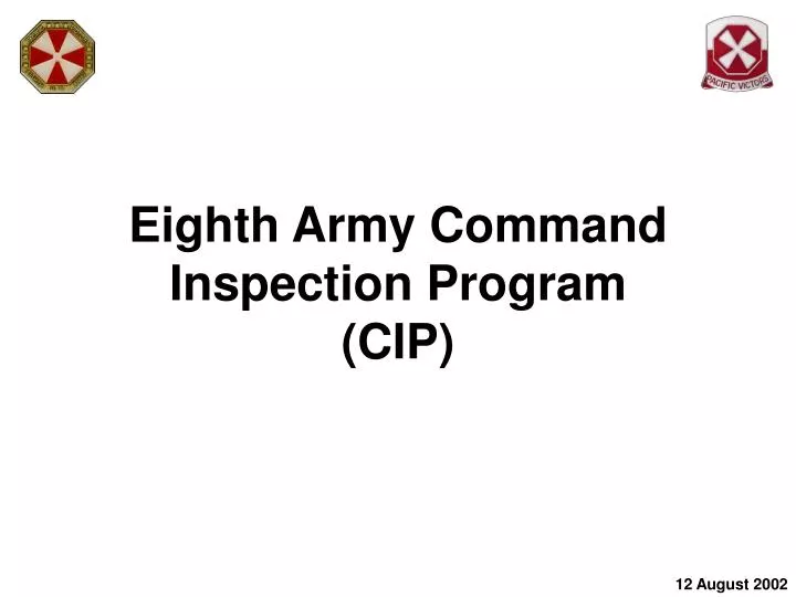 eighth army command inspection program cip