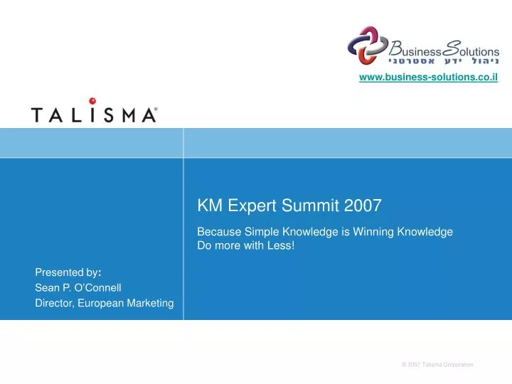 km expert summit 2007