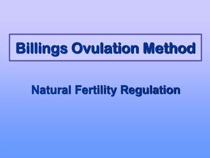billings ovulation method