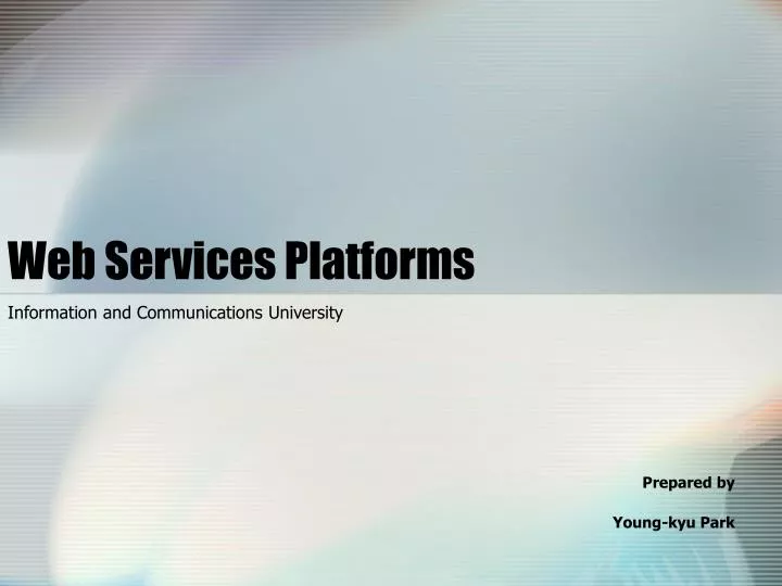 web services platforms