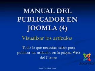 manual del publicador en joomla 4