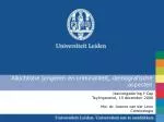 Allochtone jongeren en criminaliteit, demografische aspecten - slide 1